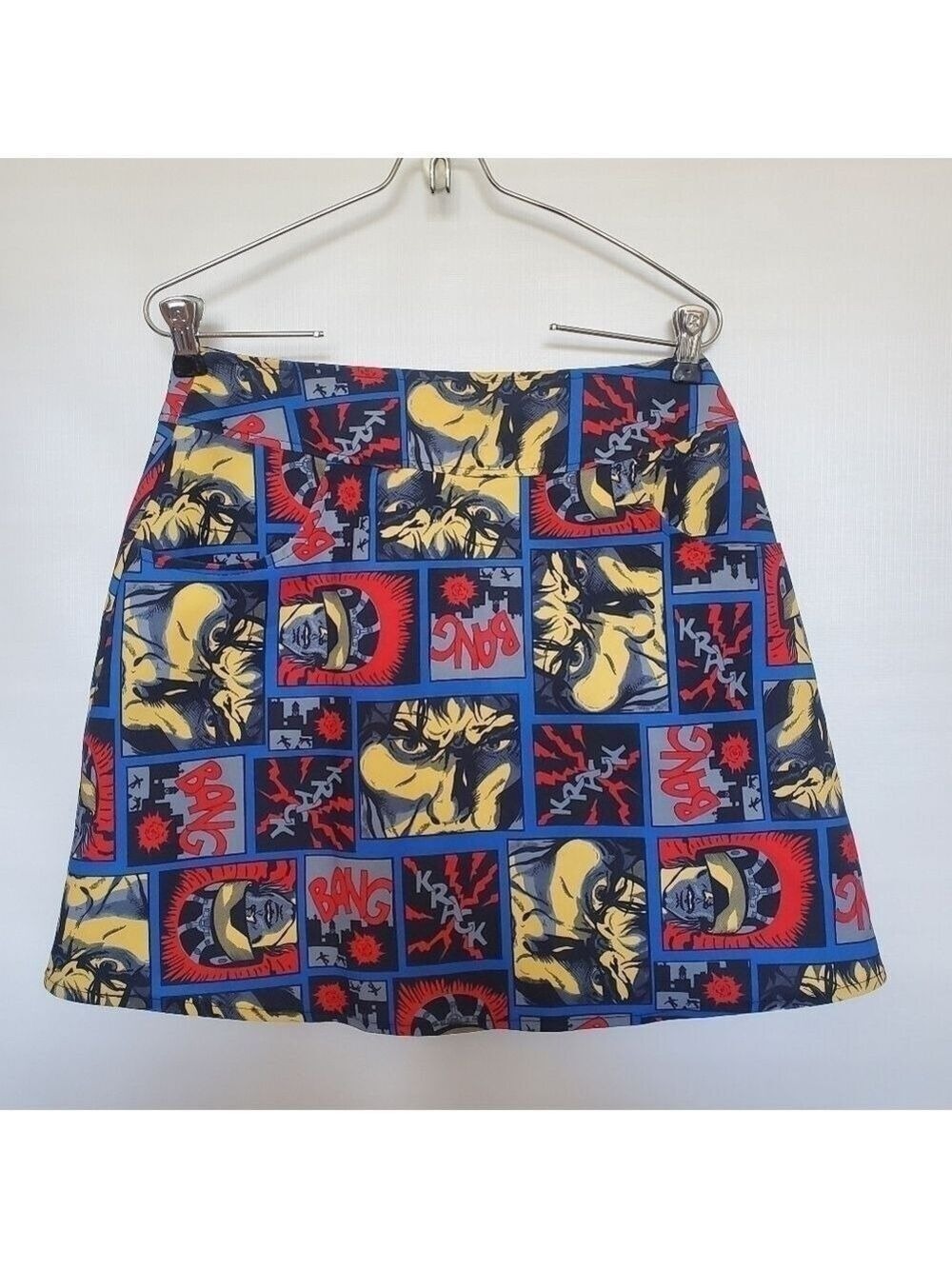 R.D.S. COMIC GRAPHIC SPACE GIRL Z 90'S VINTAGE SUPER HERO MINI SKIRT WOMEN S/M